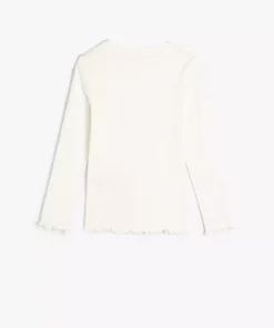 تیشرت آستین بلند یقه گرد رباندار پنبهای برند Koton - 838462990