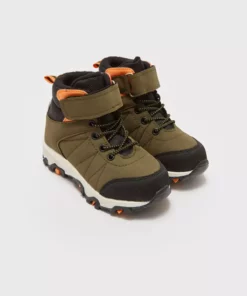 بوت بچگانه مردانه با ظاهر چرم LCW STEPS Haki برند LC Waikiki - 1022339326