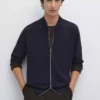 کاردیگان زیپدار پشمی ۱۰۰% مچدس مرینو برند Massimo Dutti - 982461419