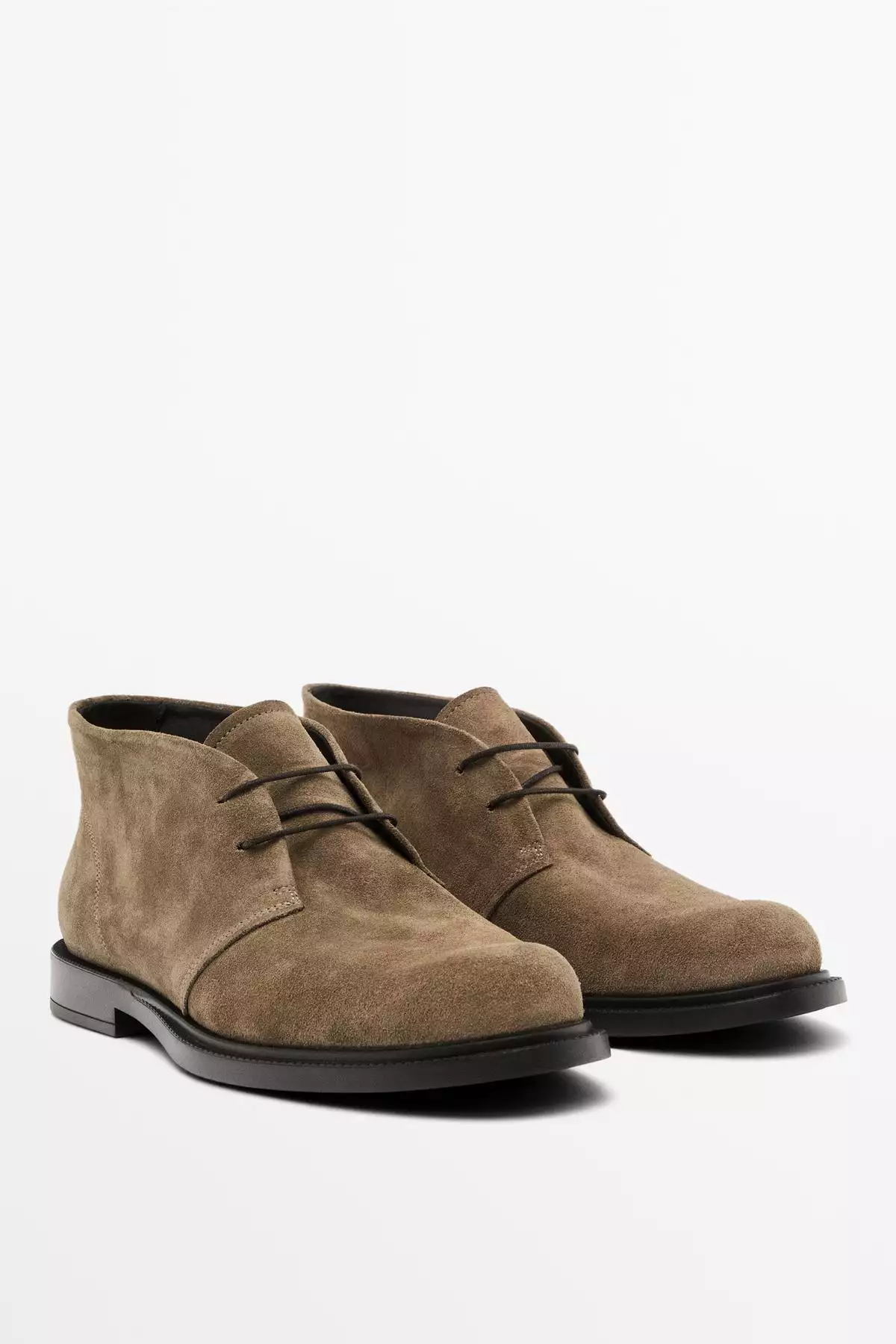 بوت چرم ضخیم سوئدی با شکاف برند Massimo Dutti - 970255111
