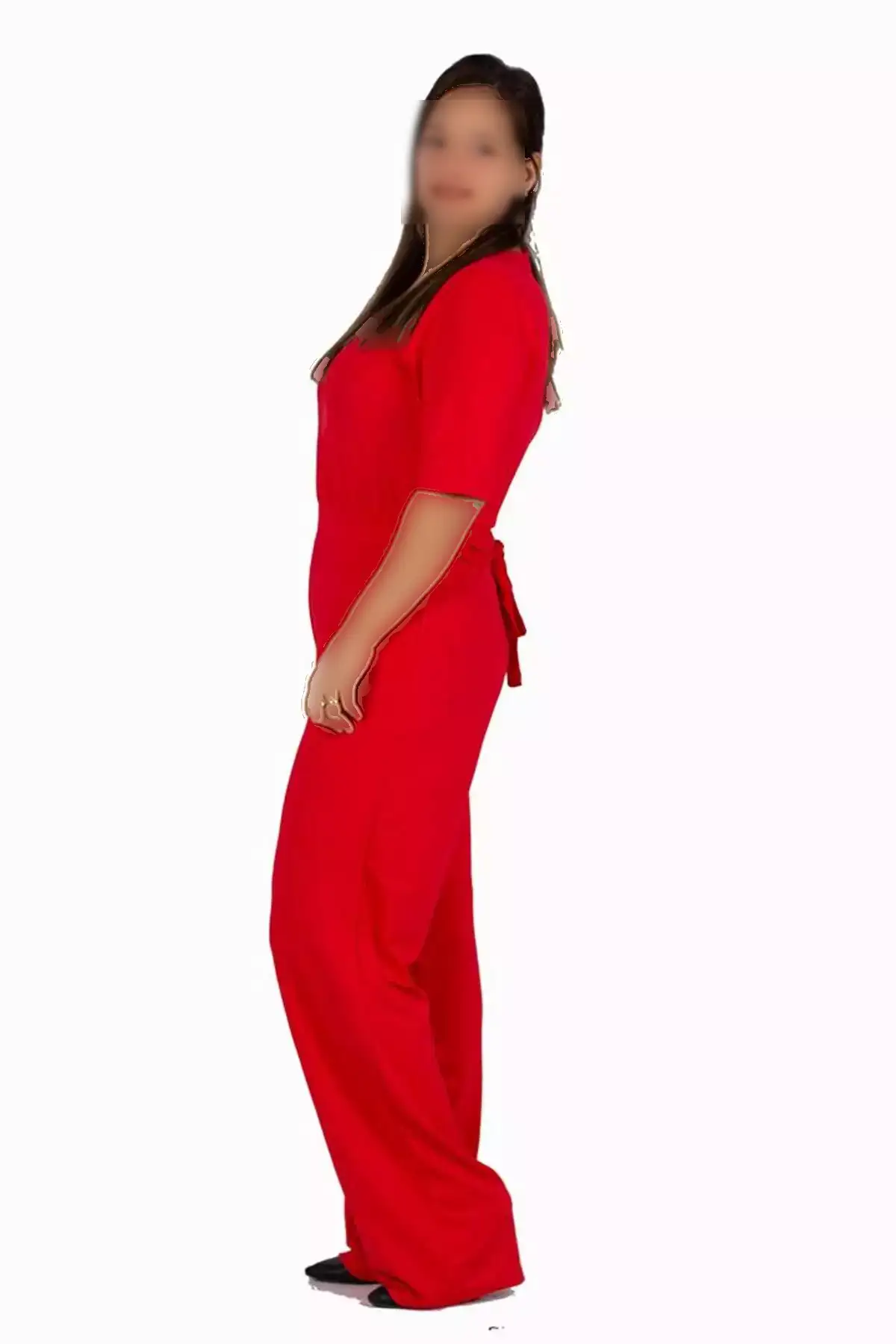 لباس زنانه بزرگپرو سایز، سرهمی کِرِپ رنگی TLM174 برند Truva XXL - 411968124