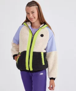 کاپشن لایهنشده فلیس دارای زیپ کامل برای دختران بزرگ به رنگ بنفش مدل SK232176-505 برند Skechers - 762232809