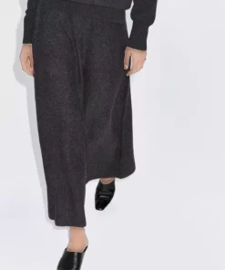دامن A شکل بلند با مخلوط پشم برند Massimo Dutti - 984739861