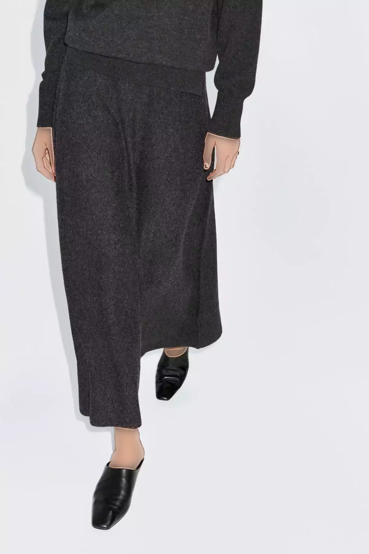 دامن A شکل بلند با مخلوط پشم برند Massimo Dutti - 984739861