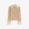 کُت پشمی دارای یقه خز و زیپ برند Bershka - 992656652
