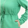 کاپشن کلاهدار با کمر گود 0314-08 سبز روشن برند sefamerve - 833632064