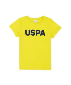 تیشرت ساده یقه گرد رنگ فندق سبز برای پسر بچه 50279614-VR087 برند U.S. Polo Assn. - 833237827