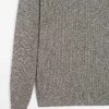کاپشن با یقه گرد از جنس تریکو موچین برند Massimo Dutti - 963076533