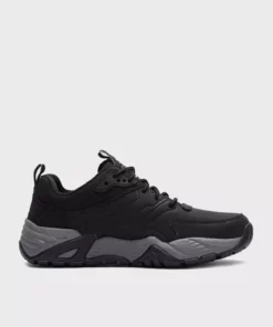 کفش ورزشی آرچ فیت با لوگو چرم مردانه مدل 204409 مشکی برند Skechers - 904104925