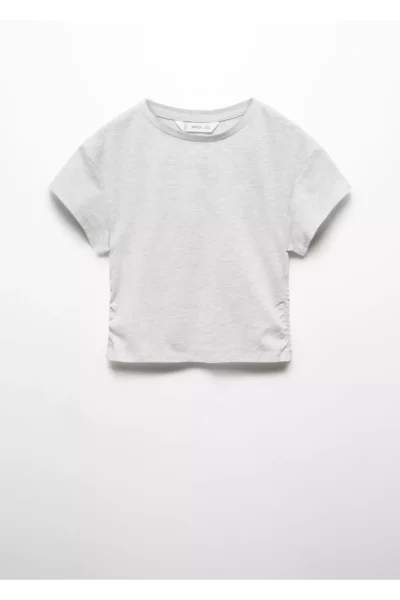 تی‌شرت دخترانه رنگ طوسی روشن 67957128 برند MANGO - 839630754