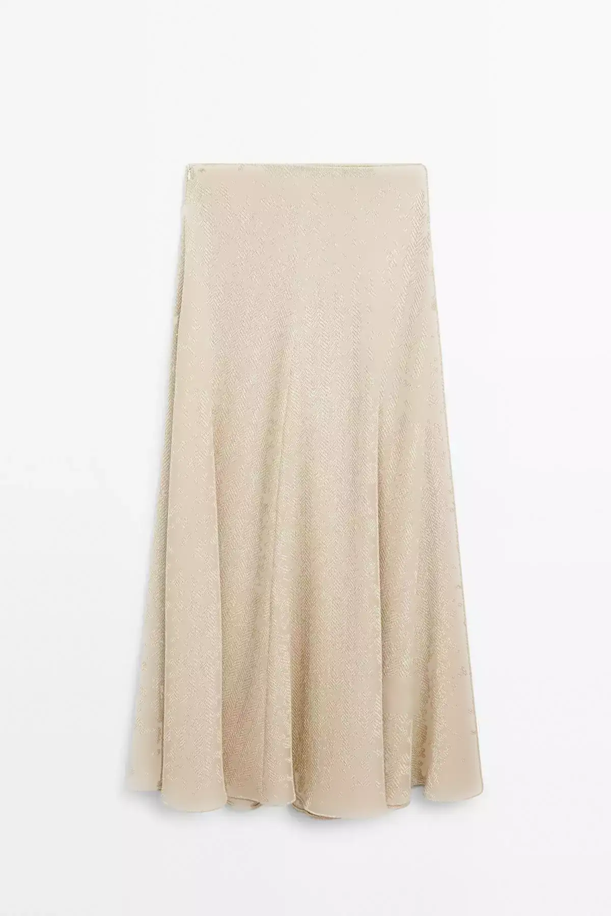 دامن بلند از ترکیب پنبه با بافت ماهیتیغی برند Massimo Dutti - 957599684