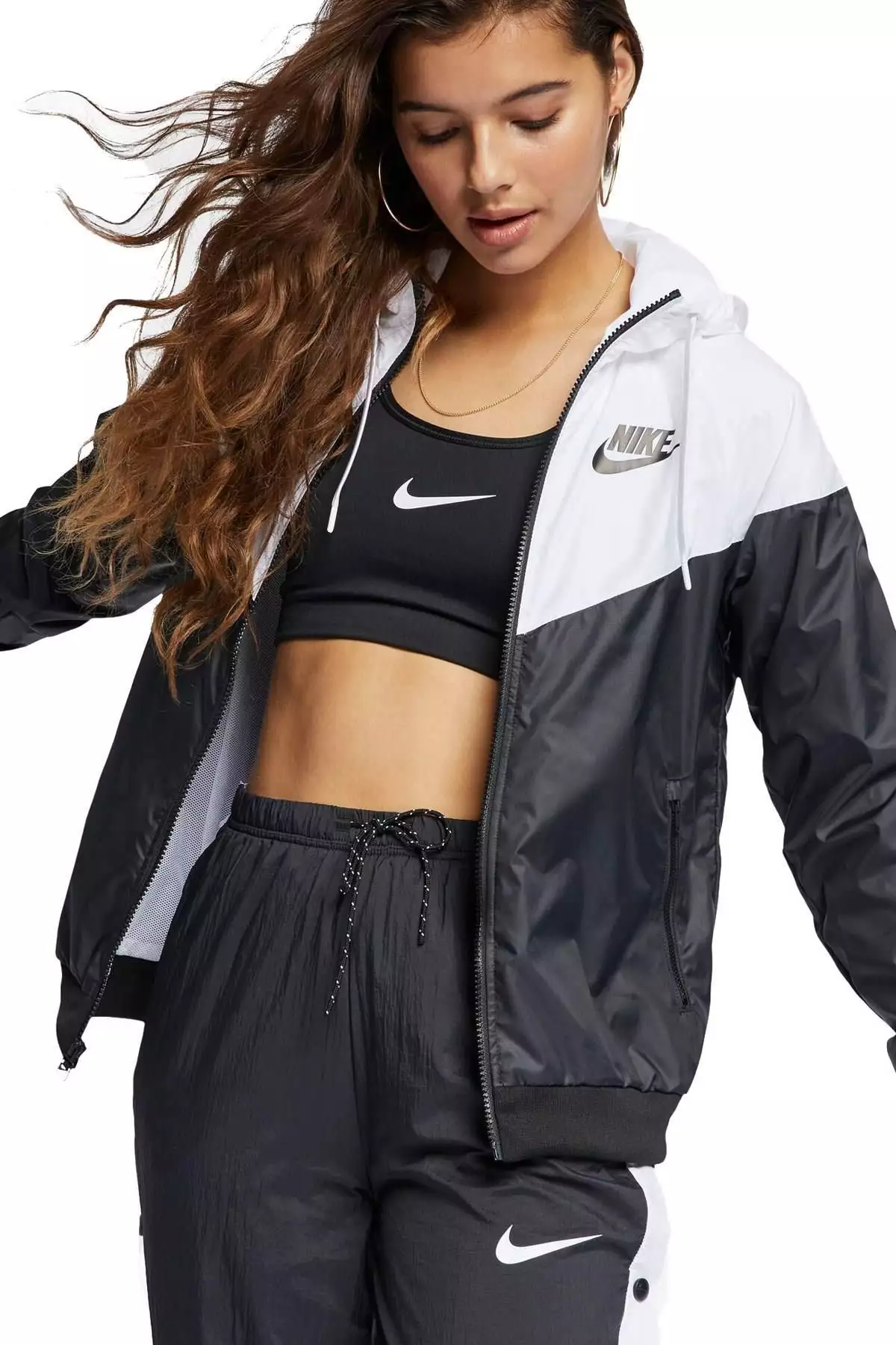 کاپشن زنانه هودی Windrunner مدل AR3092-010 برند Nike - 640616328