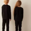 بلوز بلند آستین دو نفره یقه گرد مشکی برند Penti - 337619702