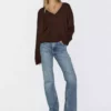 کاپشن با یقه V و بافتن مو به سبک بافتی برند Massimo Dutti - 957597219