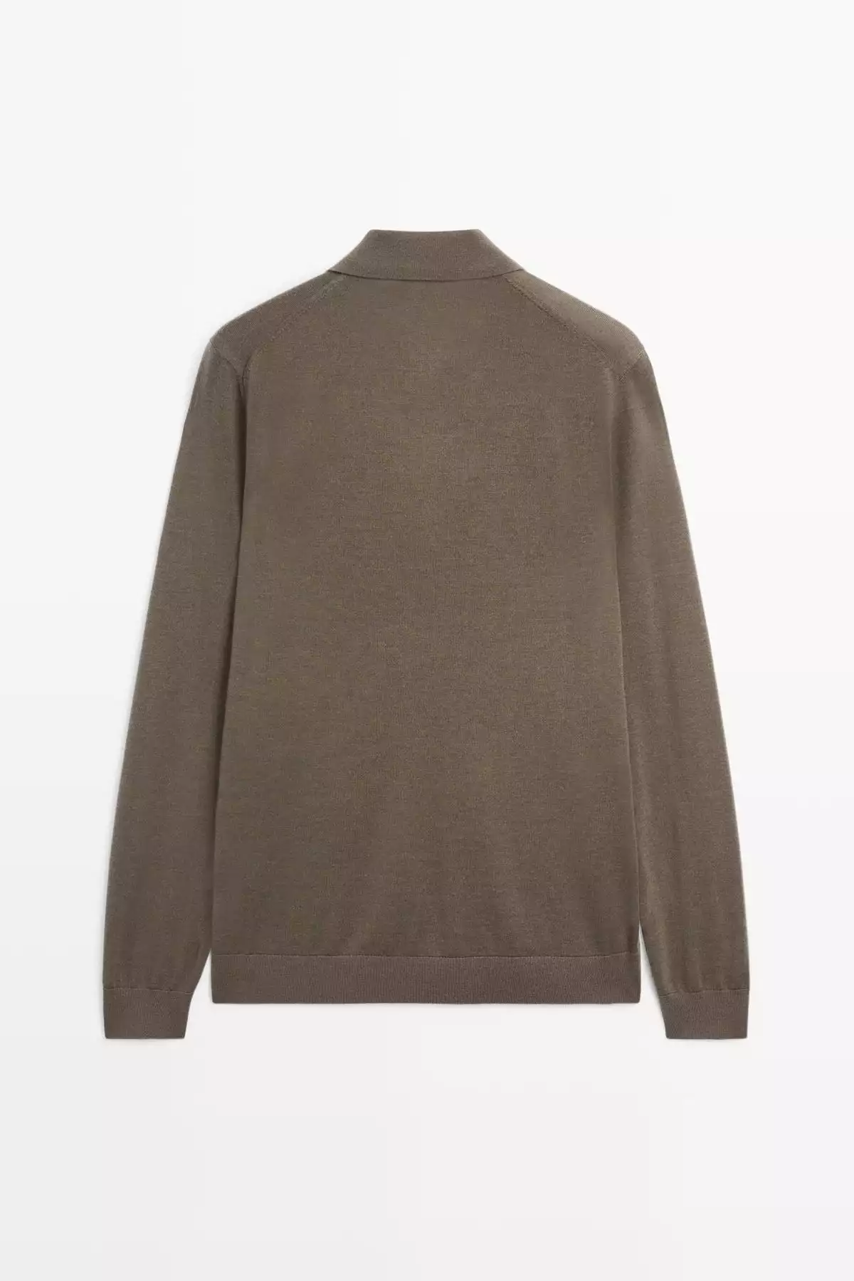 پولوشرت گردنباز بافت پشمی صد در صد مییرنوس برند Massimo Dutti - 975139972