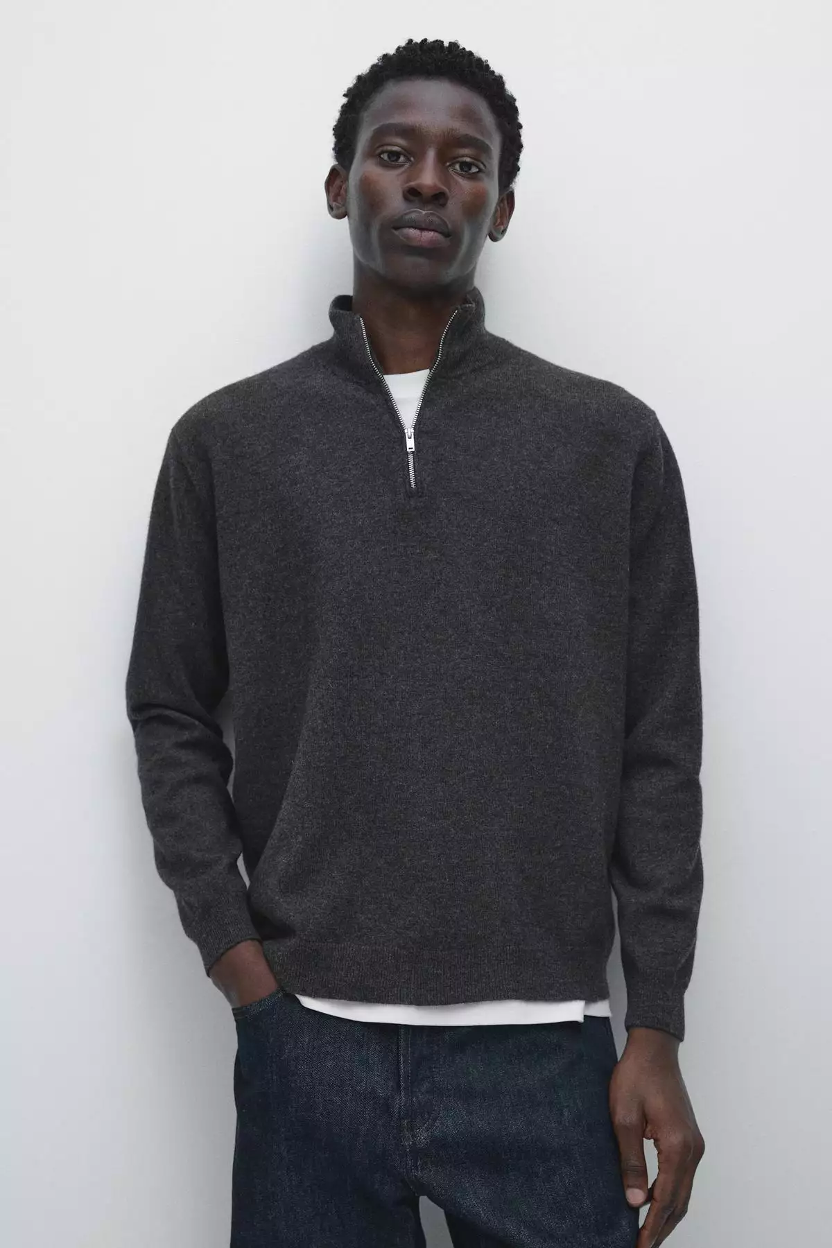 ژاکت با یقه ایستاده و زیپ دار برند Massimo Dutti - 991327850