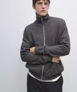 ژاکت یقه ایستاده با زیپ برند Massimo Dutti - 991307568