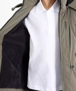 کاپشن پسرانه هاکی با کلاه و جیب سینهای، زیپدار و داخل پشمی 21370 برند Cansın Mini - 970800052