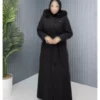 پالتوی کلاهدار زنانه بزرگ سایز بافت کتان کشمیر برند GLR&GYM - 1018862035