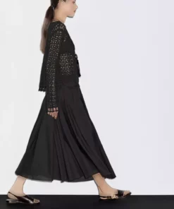 دامن A شکل 100% پنبهای برند Massimo Dutti - 957599514