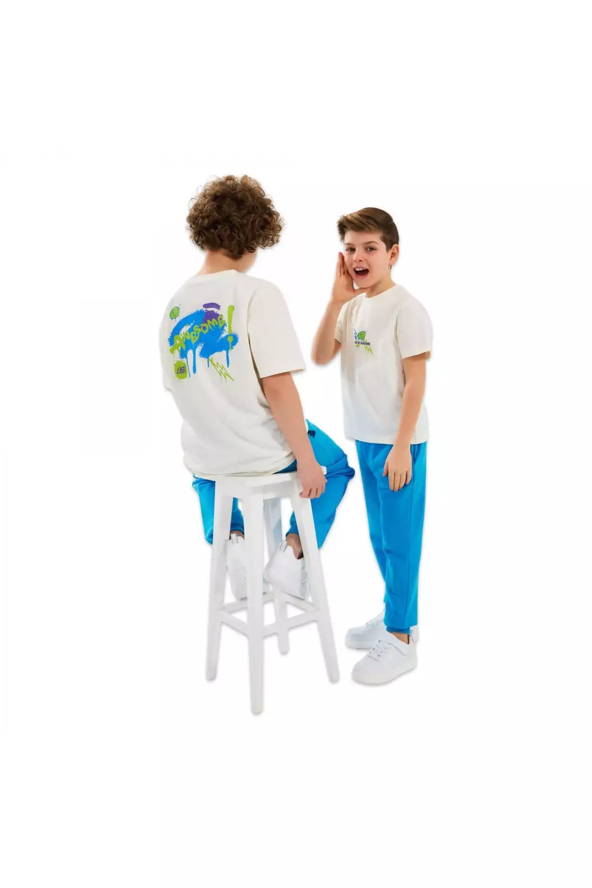 تیشرت گرافیکی سفید مردانه بچهگانه مدل Sk2510030 برند Skechers - 947436178