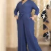 سرهمی یقه کراواتی سایز بزرگ برند MODAEFD - 887123415