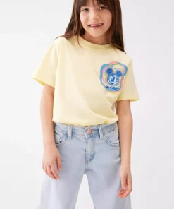 تی‌شرت زرد رنگ با طرح میکی ماوس - فیت معمولی / برش نرمال برند Mavi - 831804066