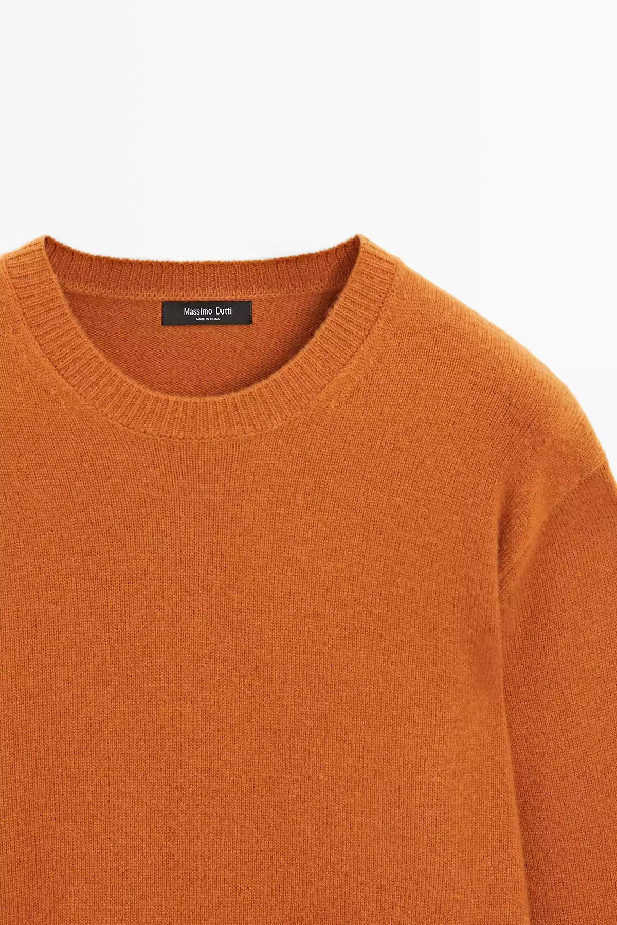 پلیور با یقه گرد از ترکیب پشم یان برند Massimo Dutti - 995471520