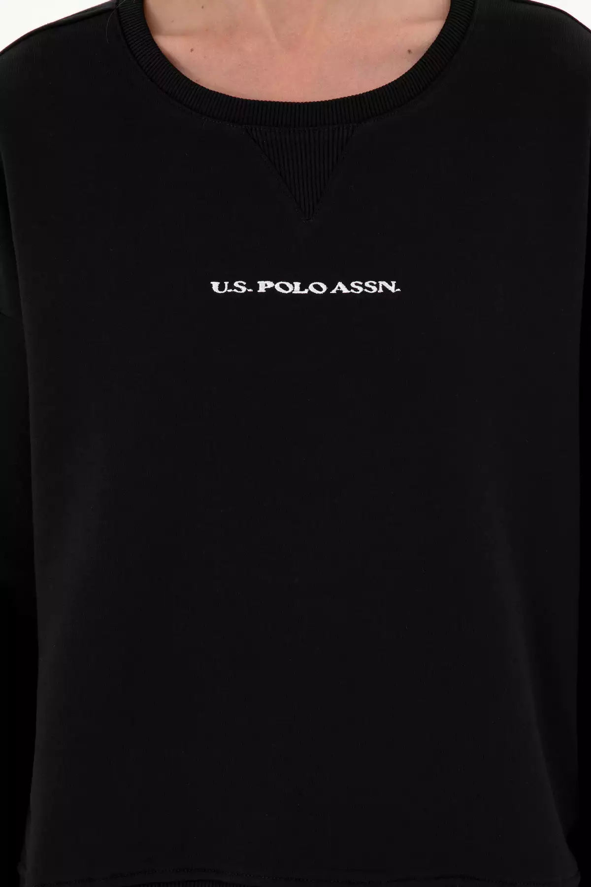 هودی زنانه مشکی با یقه گرد 50296945-VR046 برند U.S. Polo Assn. - 861556558