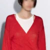 ژاکت بافتنی با جزئیات کمر برند Massimo Dutti - 951298433