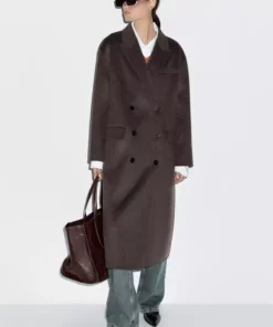 کاپشن پشمی بلند ترکیبی دو طرفه برند Massimo Dutti - 978171582