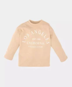 تیشرت بلند آستین با یقه دوچرخهای و طرح چاپی برای پسران بچه E3651A525SP برند Defacto - 900748479