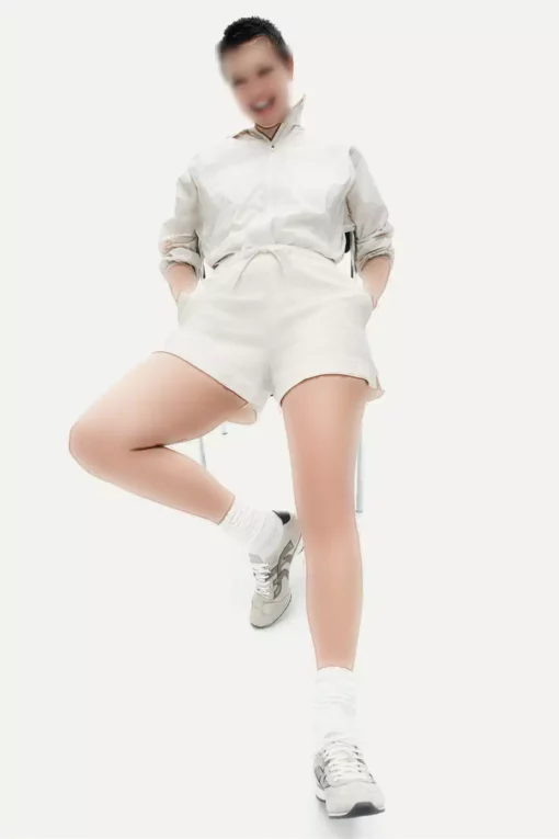 شلوارک سویشرت پنبه‌ای شسته شده برند H&M - 925039560