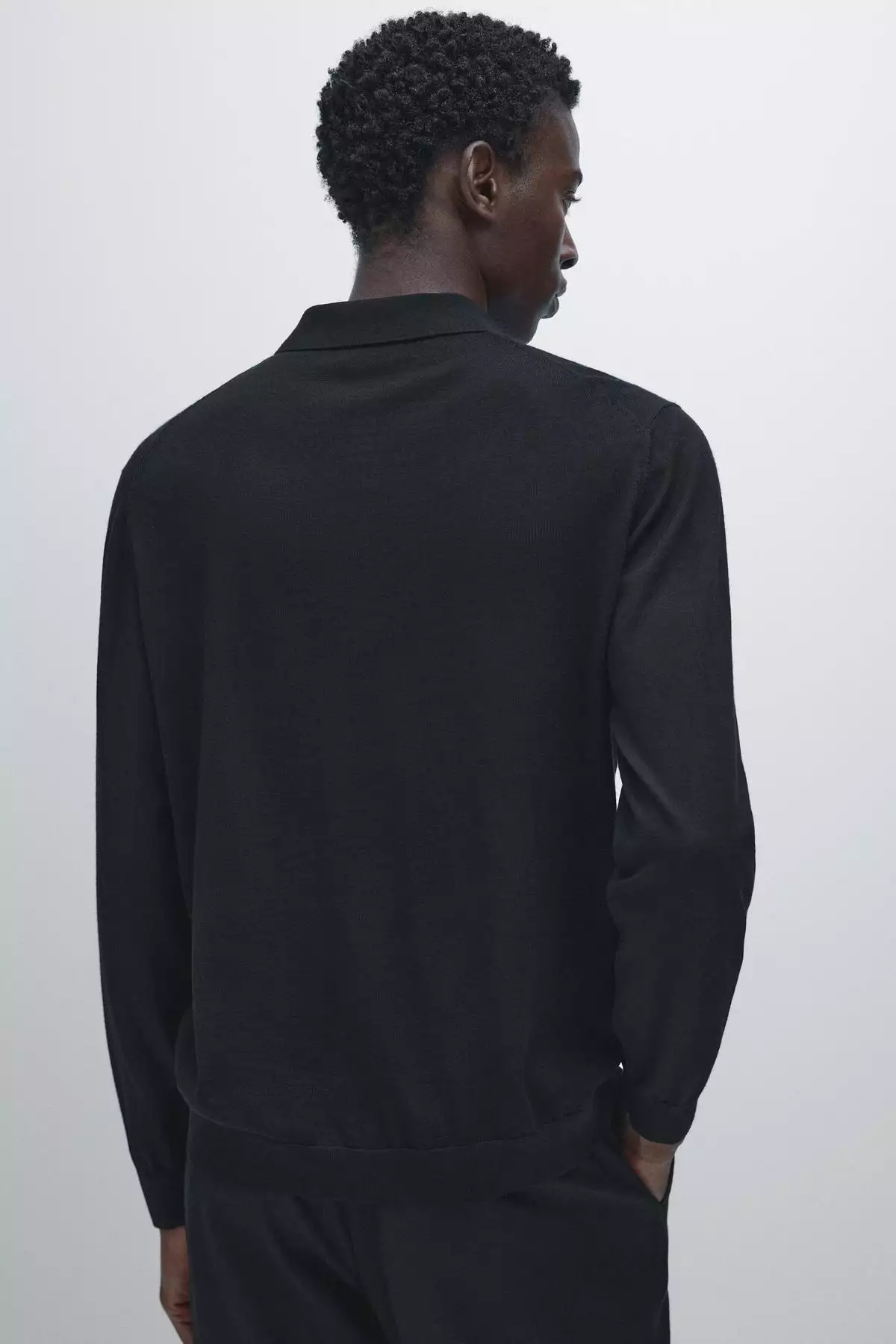 پالتو یقه دار بافتنی از 100% پشم مرینو برند Massimo Dutti - 975152387