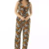 سرهمی رنگی زنانه بزرگ سایز با یقه V و جیبهای کناری 65N36877 برند Şans - 761010068