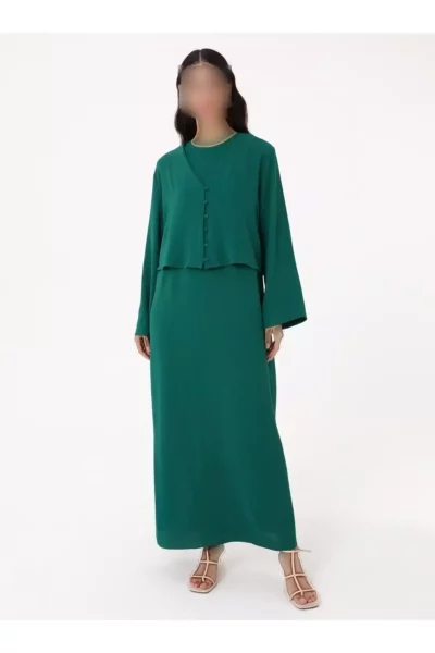 ست لباس و تونیک آروبان - سبز زمردی برند Refka - 970448542