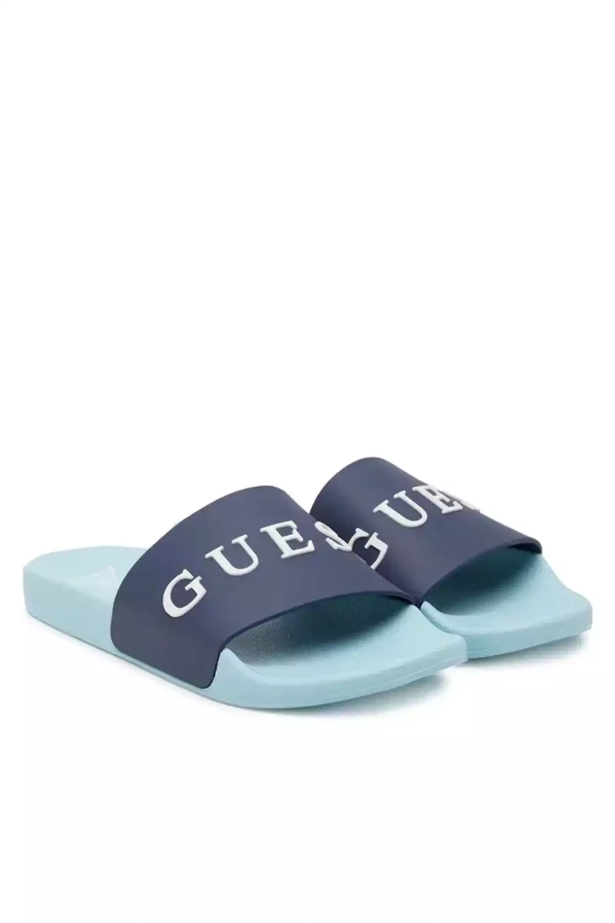 دمپایی مردانه بلوک رنگی آبی SLIDES برند Guess - 942953684