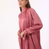تیشرت و شلوار ست با جزئیات ساتن - رنگ سرخابی تیره - برند رفقا برند Refka - 920558246
