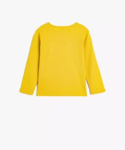 تیشرت آستین بلند یقه گرد طرح بافتی نُخودی با جزئیات طراحی شیر، از جنس پنبه برند Koton - 847796879