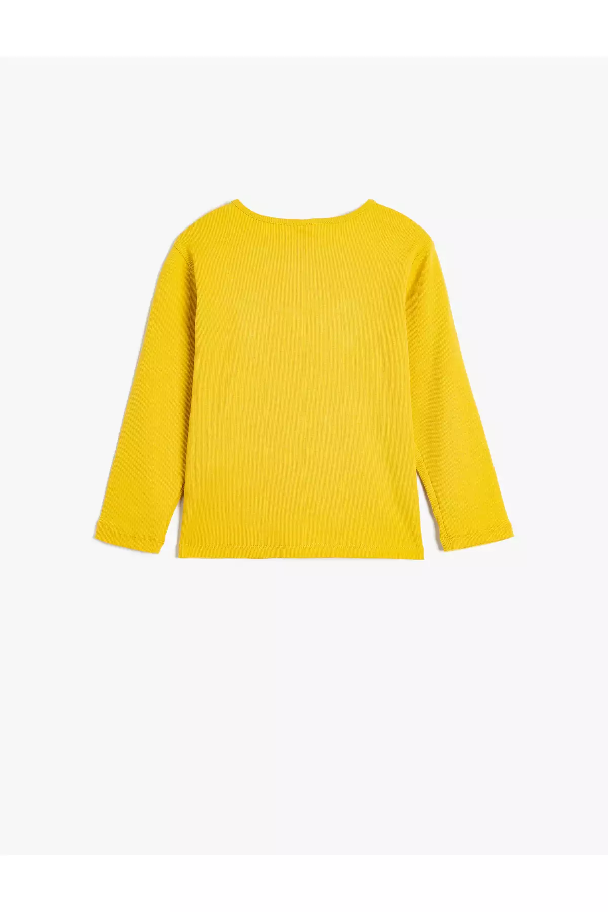 تیشرت آستین بلند یقه گرد طرح بافتی نُخودی با جزئیات طراحی شیر، از جنس پنبه برند Koton - 847796879