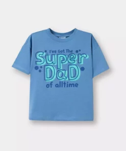 تیشرت کوتاه آستین با یقه دوچرخهای و طرح چاپی برای پسر بچه E1076A525SM برند Defacto - 947711408