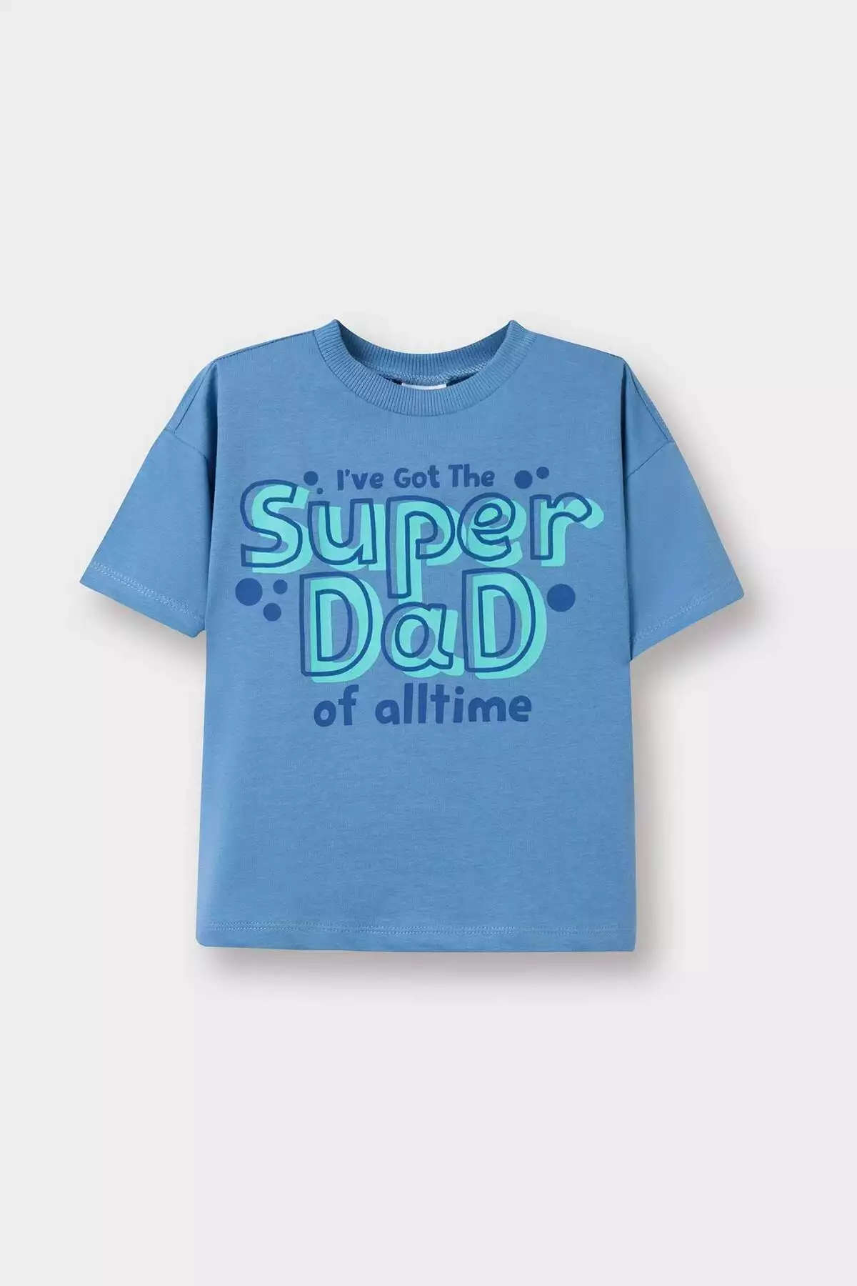 تیشرت کوتاه آستین با یقه دوچرخهای و طرح چاپی برای پسر بچه E1076A525SM برند Defacto - 947711408