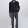 پولویی یقهدار با بافت ترکیبی پشم یونی برند Massimo Dutti - 984763911
