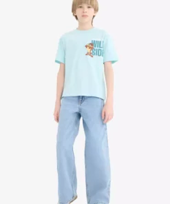 تیشرت کوتاه آستین مردانه بچهگانه با طرح لونی تونز، یقه گرد مدل E4826A825SM برند Defacto - 926702227