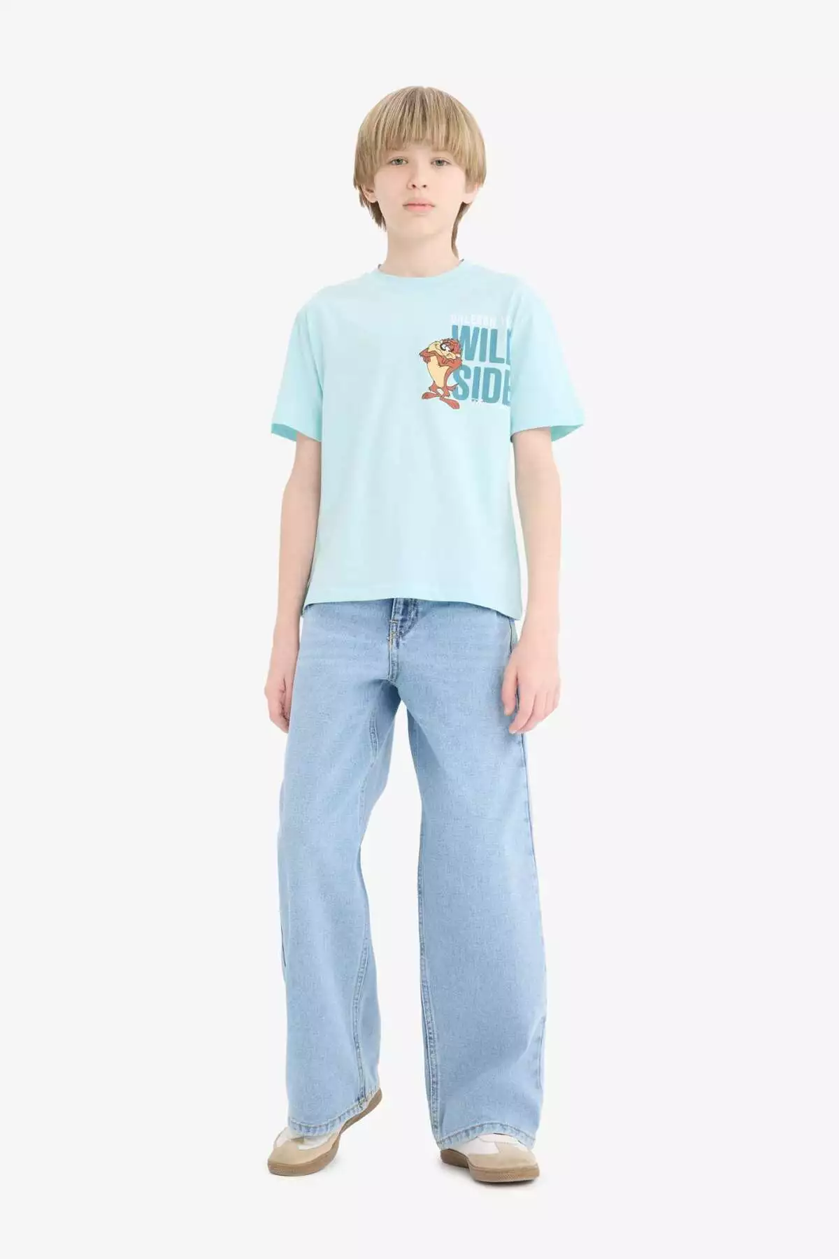 تیشرت کوتاه آستین مردانه بچهگانه با طرح لونی تونز، یقه گرد مدل E4826A825SM برند Defacto - 926702227