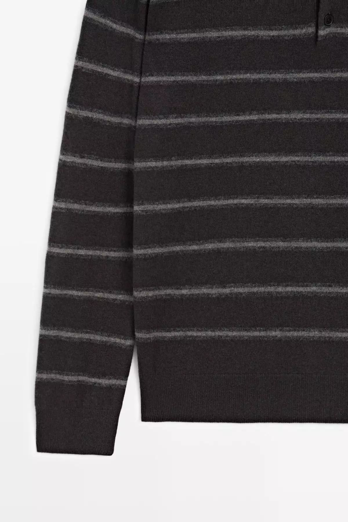 پلیور یقهدار پشمی راهراه برند Massimo Dutti - 984771840
