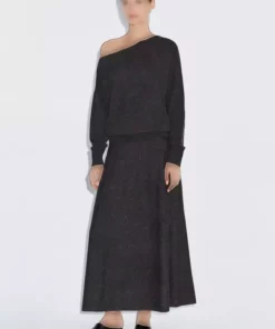 دامن A شکل بلند با مخلوط پشم برند Massimo Dutti - 984739861