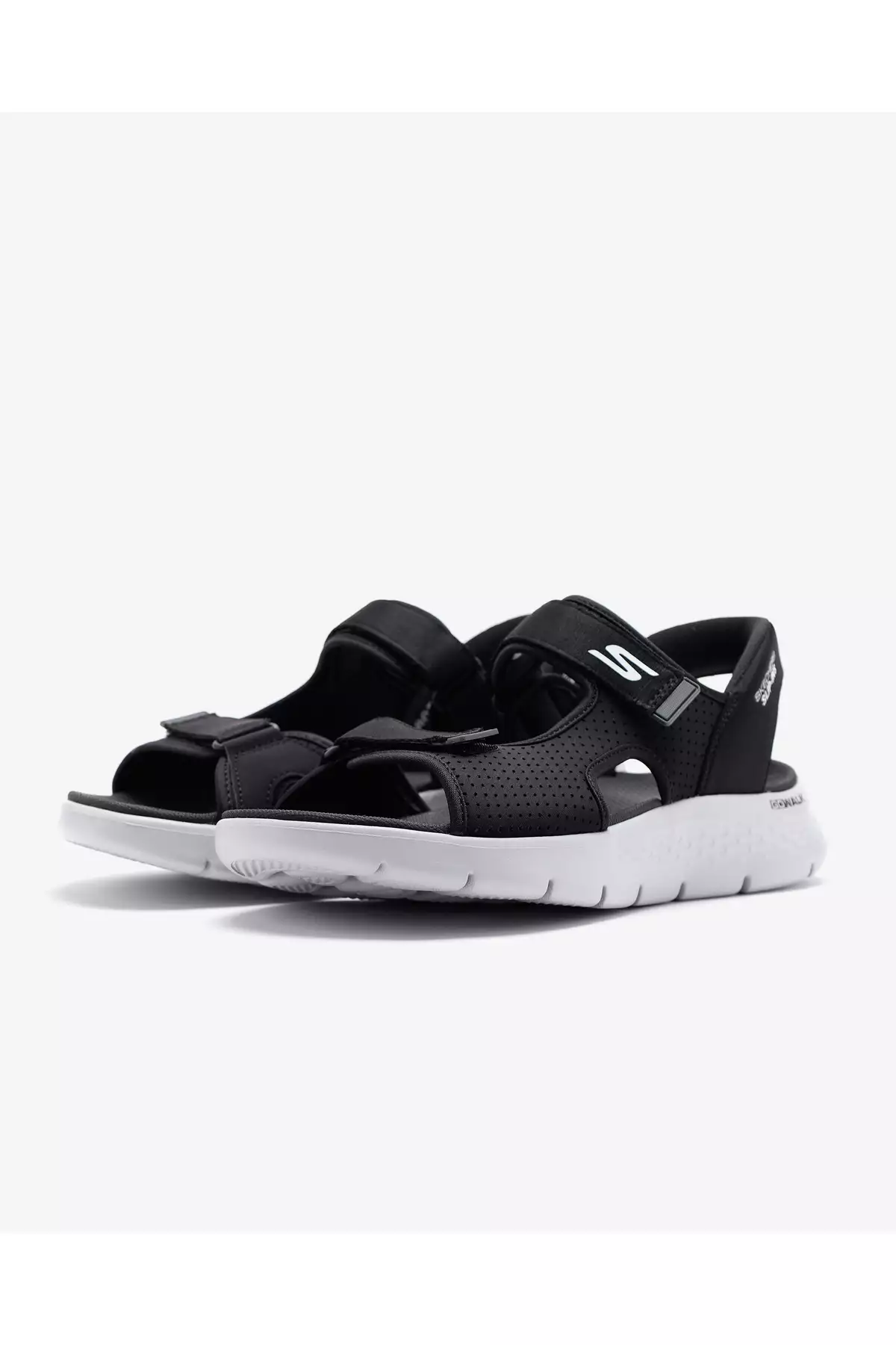 صندل راحتی گو واک فلکس - ورودی آسان مردانه رنگ مشکی 229210 BKGY برند Skechers - 889028111