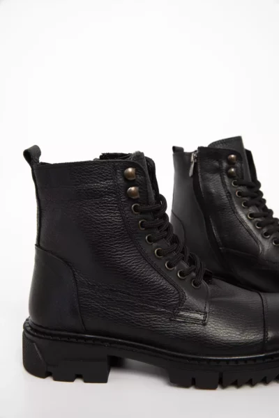 چکمه و بوت مردانه چرم طبیعی سیاه 20960 برند SOHO - 988008849