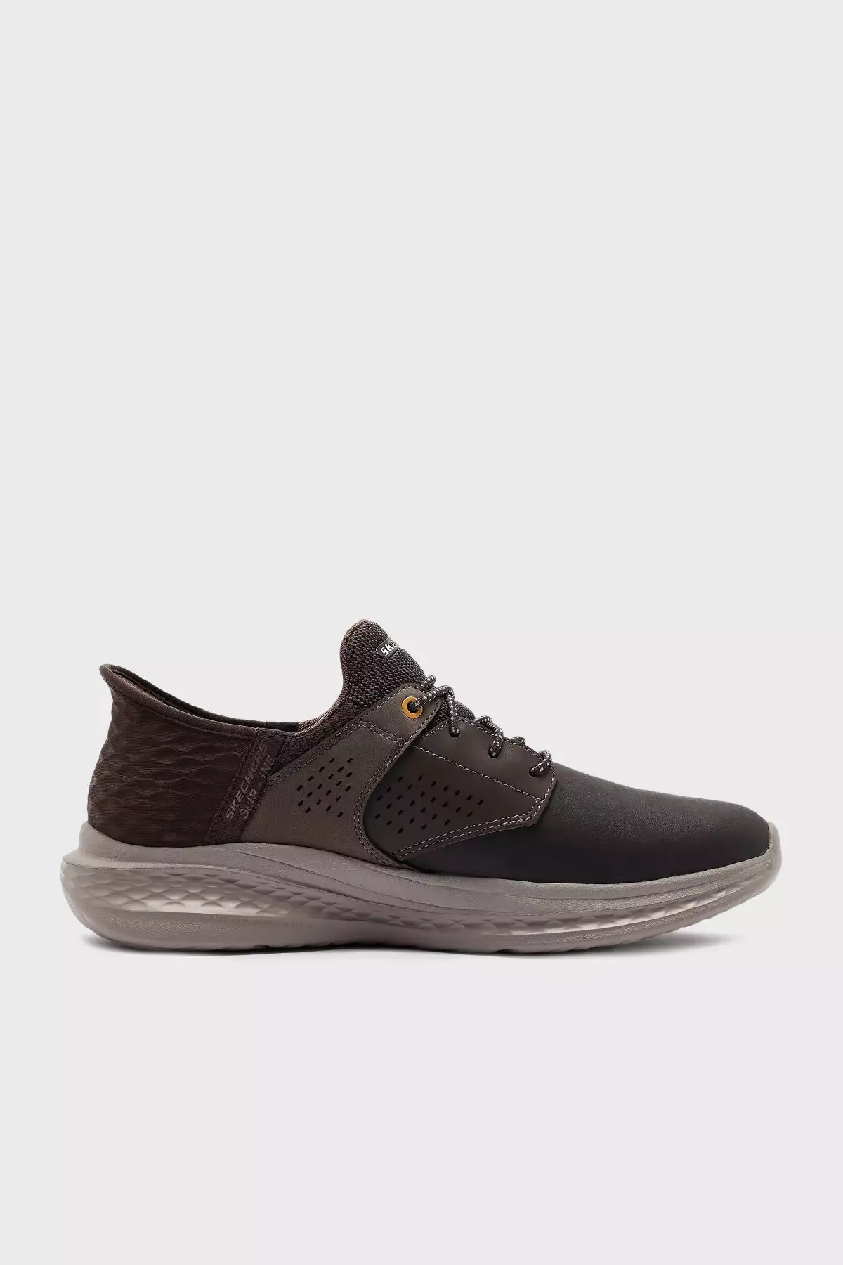 کفش روزمره مردانه اسلید-مکلین با ترکیب چرم 210890 شکلاتی برند Skechers - 1020237740